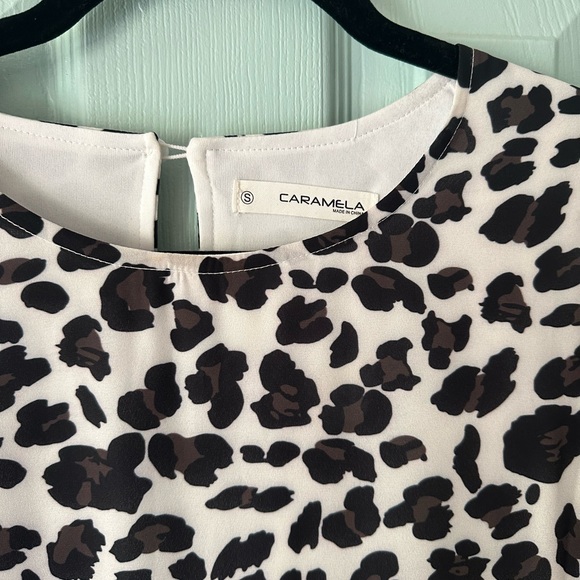 Caramela Leopard Print Ruffle Shift Dress – Size S - Picture 7 of 11